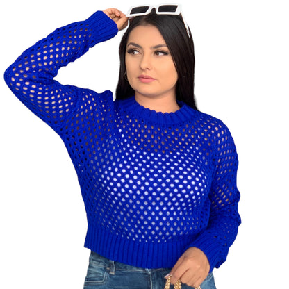 Sweater Tejido De Punto Calado