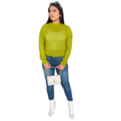 Sweater Tejido De Punto Calado