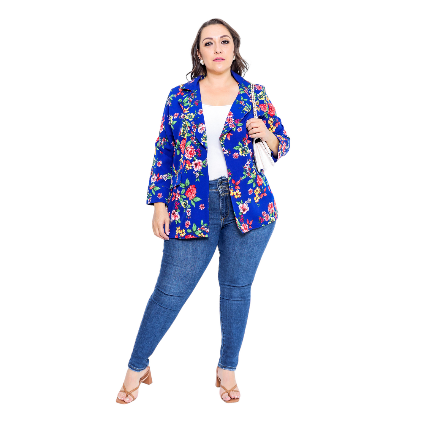 Saco Estampado Flores Plus-Oversize ¡FRESCO!